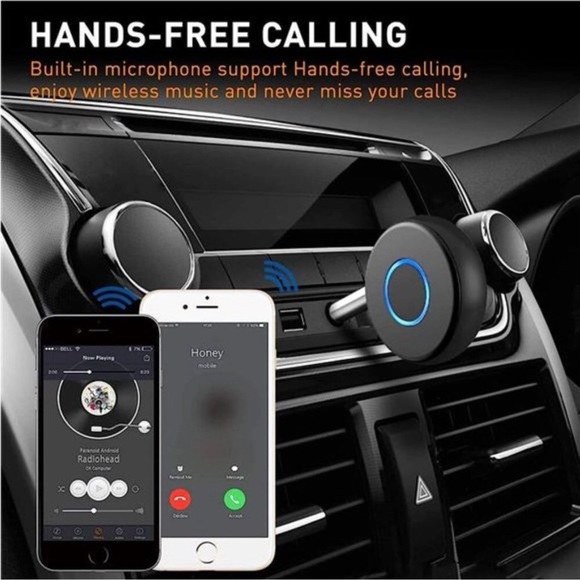 Bluetooth Aux Adapter forCar,Bluetooth 5.0 Receiver forCar,Wireless AudioAdapter - Picture 2 of 7